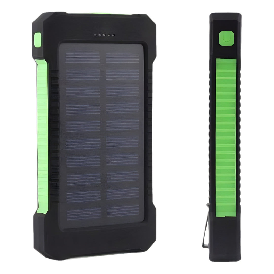 Solarbetriebene Powerbank mit integriertem Kompass und Karabinerhaken Skanto