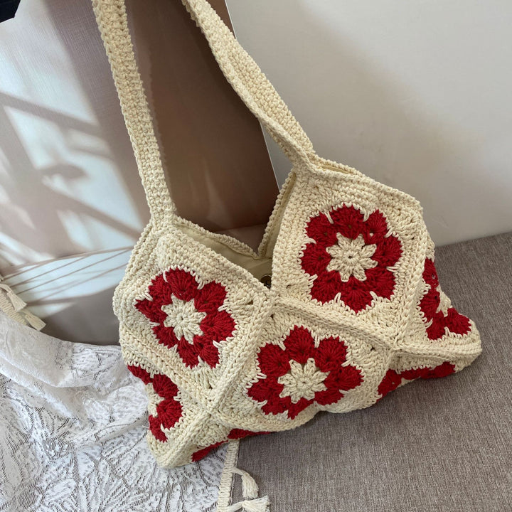 Handgemachte Tasche mit Blumenmuster Skanto