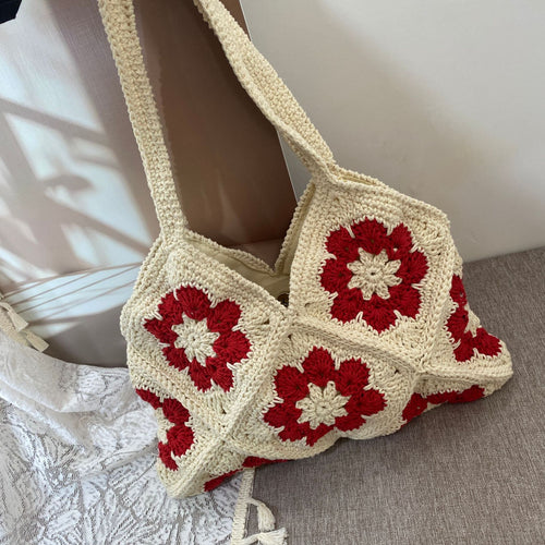Handgemachte Tasche mit Blumenmuster Skanto