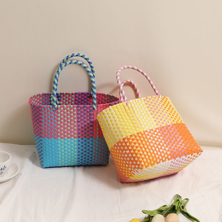Geflochtene Hand- und Strandtasche Skanto