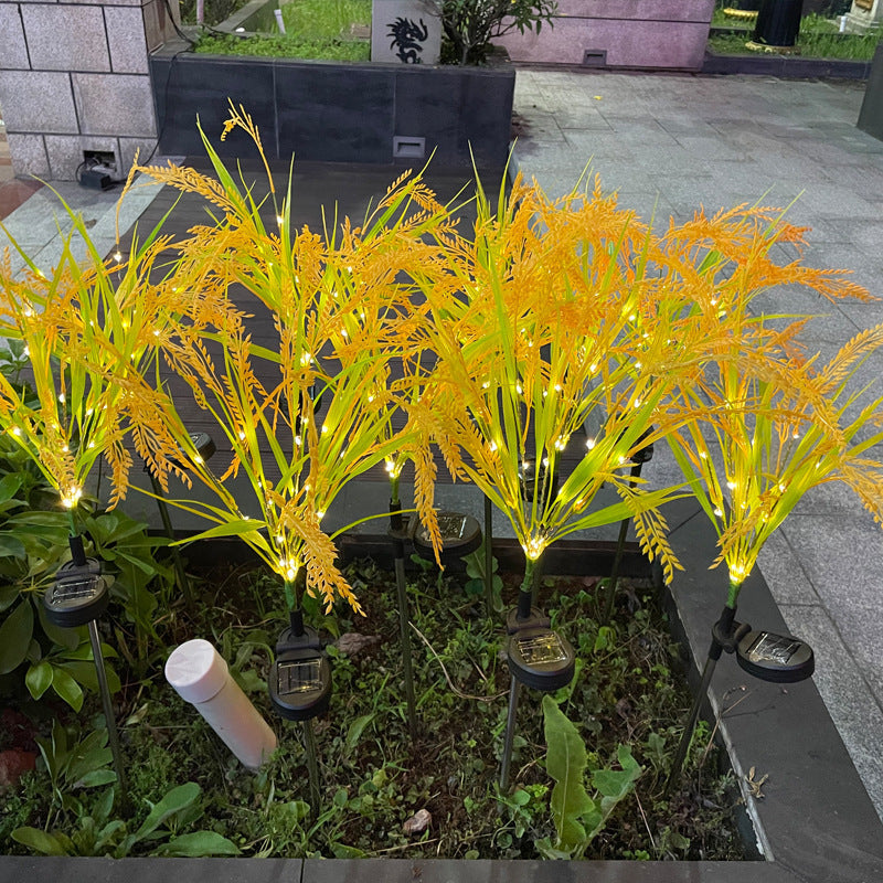 Skanto Solar-LED-Ziergras-Gartensteckerleuchten mit Mikro-LED-Lichterkette und Erdspieß Skanto