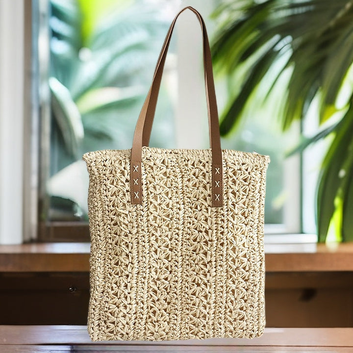 Handgefertigte Strandtasche im modernen Makramee-Stil Skanto