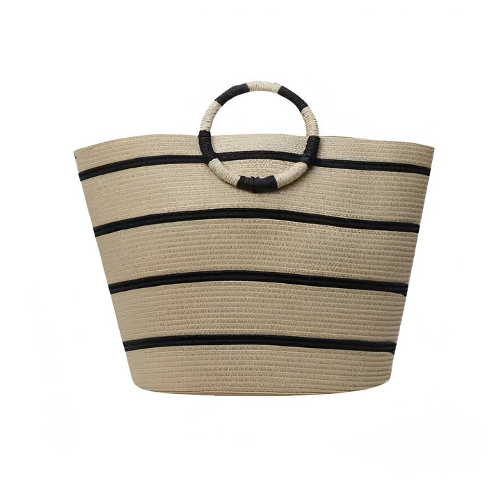 Elegante Strohtasche mit Rundgriff Skanto