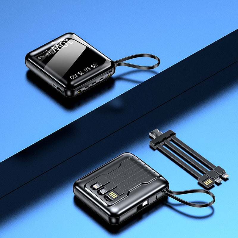 Tragbare Powerbank mit Digitalanzeige und multifunktionalem Kabel Skanto