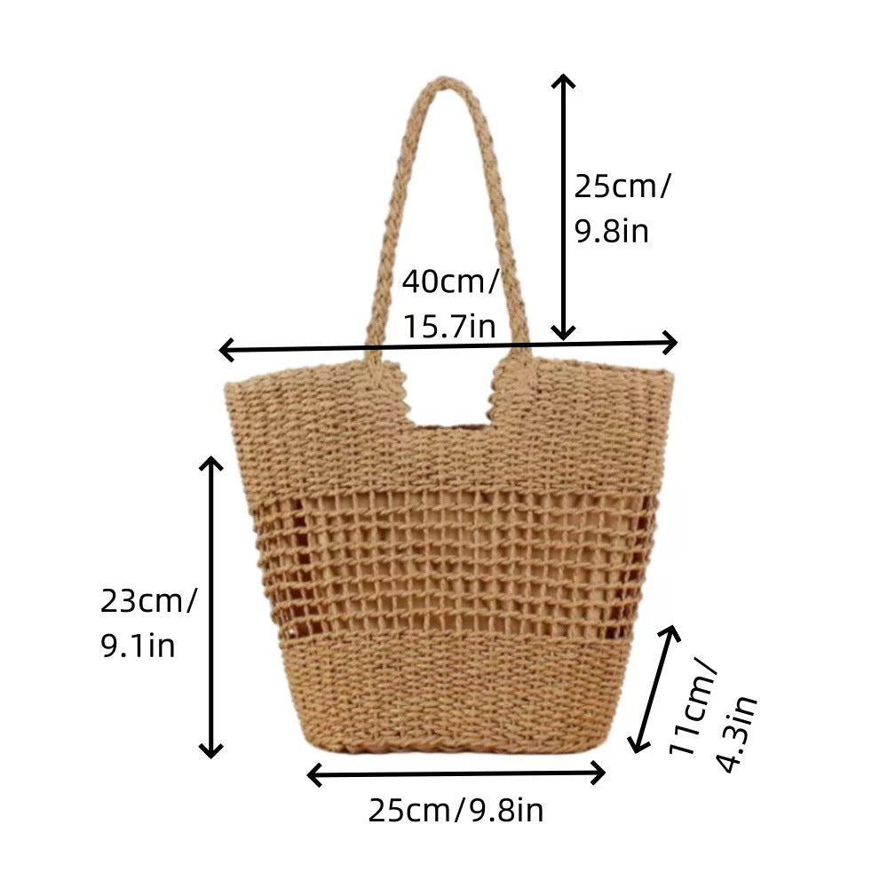 Skanto Makramee Tote Bag mit offenem Geflecht Skanto