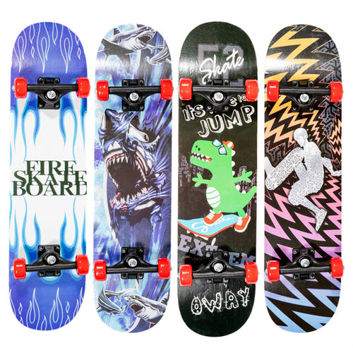 Trick-Skateboard mit Drachengrafik Skanto