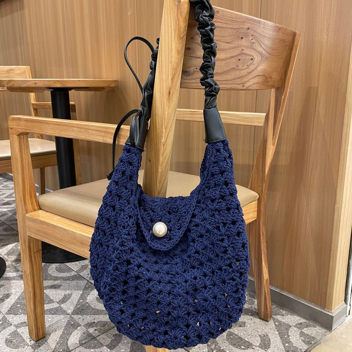 Handgeknüpfte vielseitige Tasche mit eleganten Perlenverzierungen Skanto