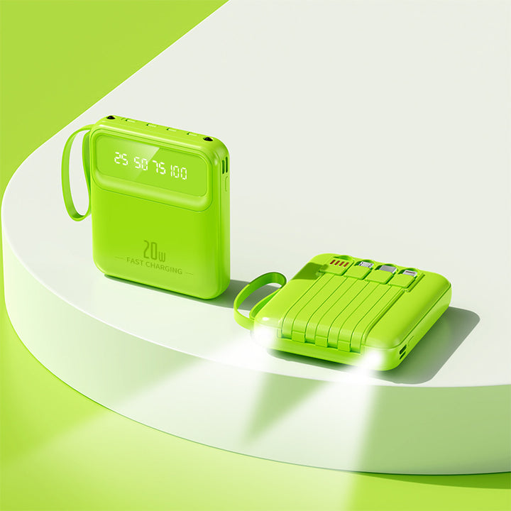 Tragbare Powerbank mit multifunktionaler Schnellladefunktion und Digitalanzeige Skanto