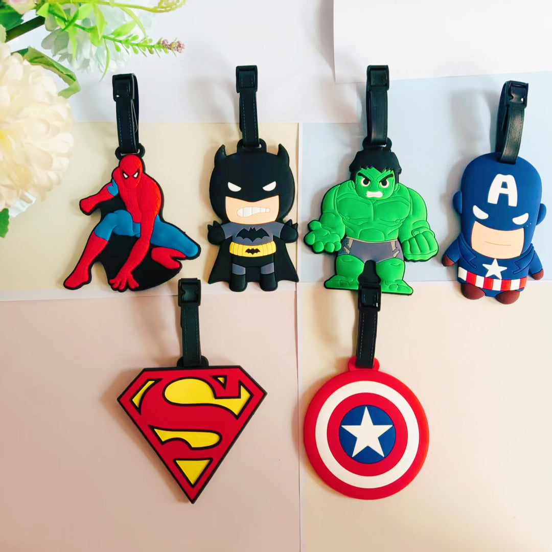 Unisex Silikon-Kofferanhänger Superhelden-Motiv Skanto