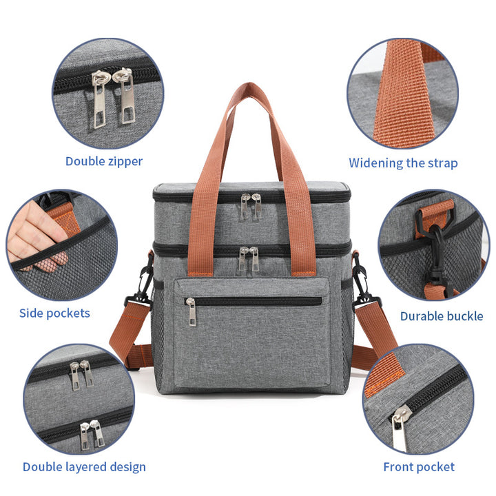 Isolierte Picknick- und Lunchtasche mit Doppelfach Skanto