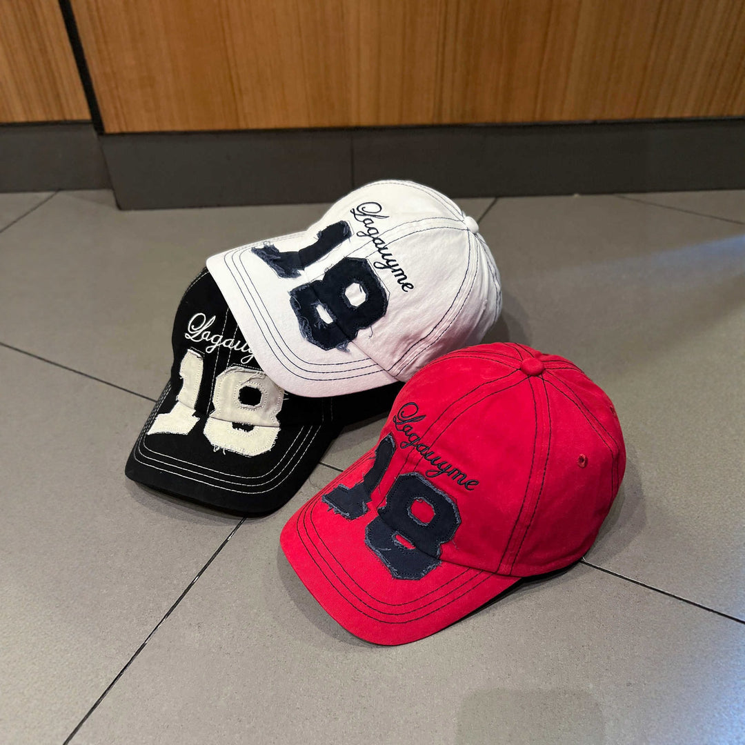 Herren Distressed Bestickte Baseballkappe Skanto