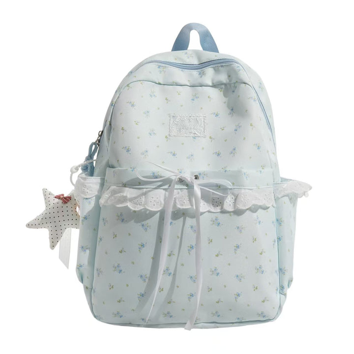Rüschenrucksack mit Blumenstickerei Skanto