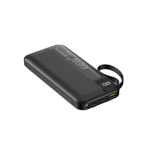 Hochleistungs-Powerbank mit integrierten Kabeln und Digitalanzeige Skanto
