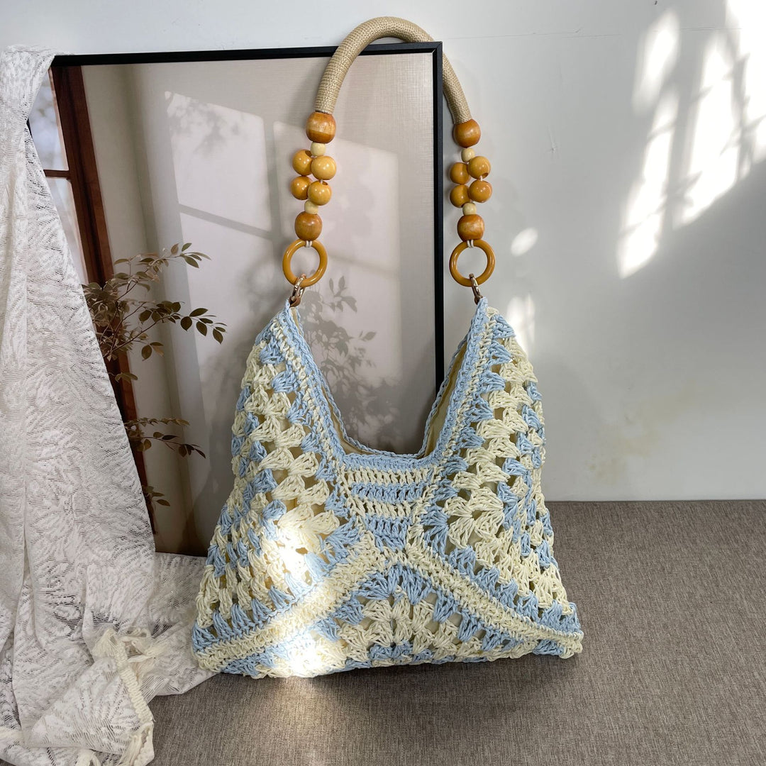 Handgeknüpfte Tragetasche im Boho-Stil Skanto