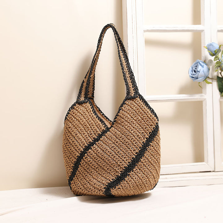 Geflochtene Strandtasche im modernen Design Skanto