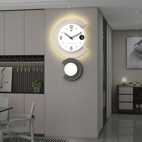 Skanto | Moderne LED-Lampe Stille Wanduhr für Wohnzimmer