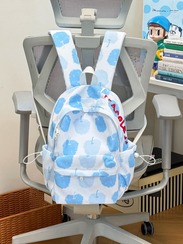 Niedlicher Schulrucksack mit Apfelmuster