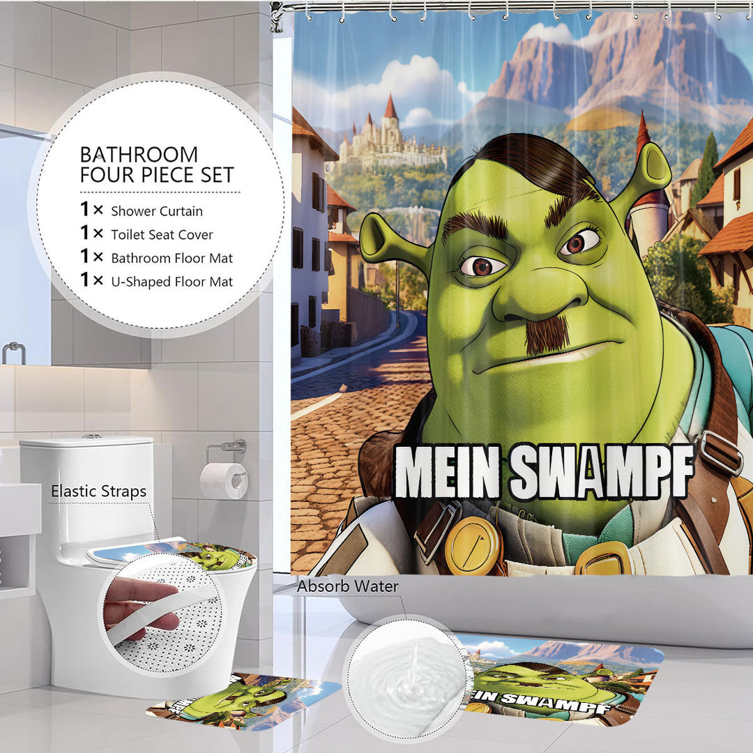 Badezimmer-Deko-Set mit Zeichentrickfiguren Skanto