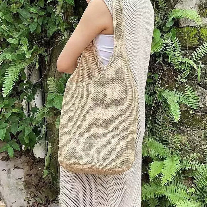 Nachhaltige Raffia-Hobo-Bag Skanto
