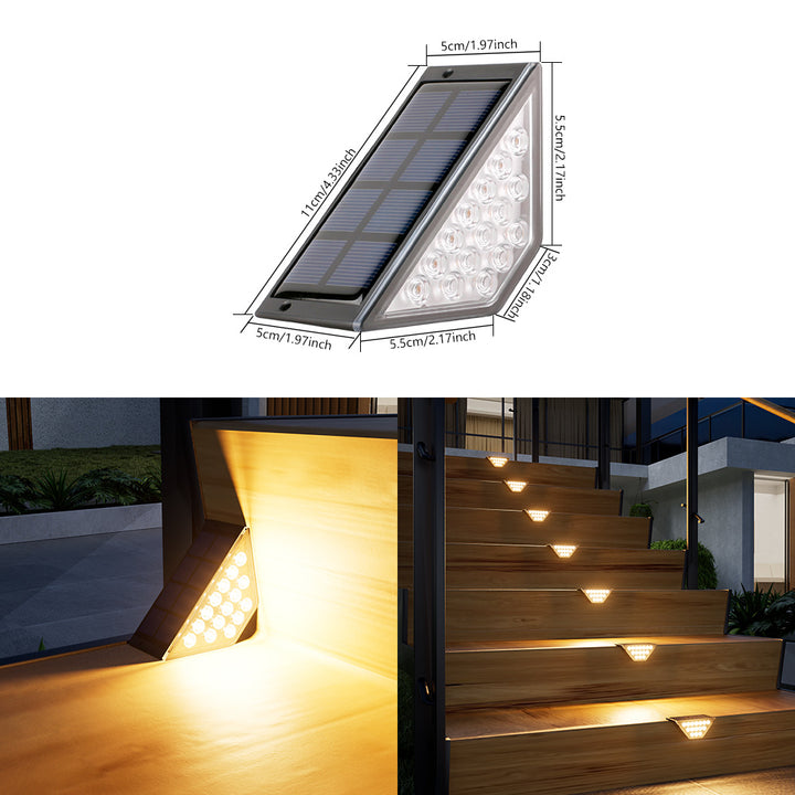 Dreieckige solarbetriebene LED-Stufenleuchte Skanto