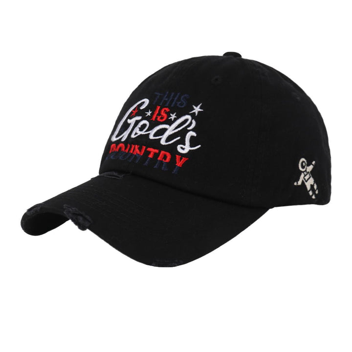 Herren Distressed Bestickte Baseballkappe Skanto