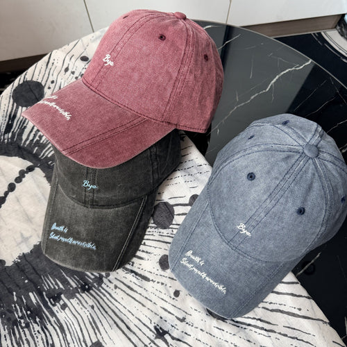 Lässige Distressed-Baumwoll-Baseballkappe für Damen Skanto