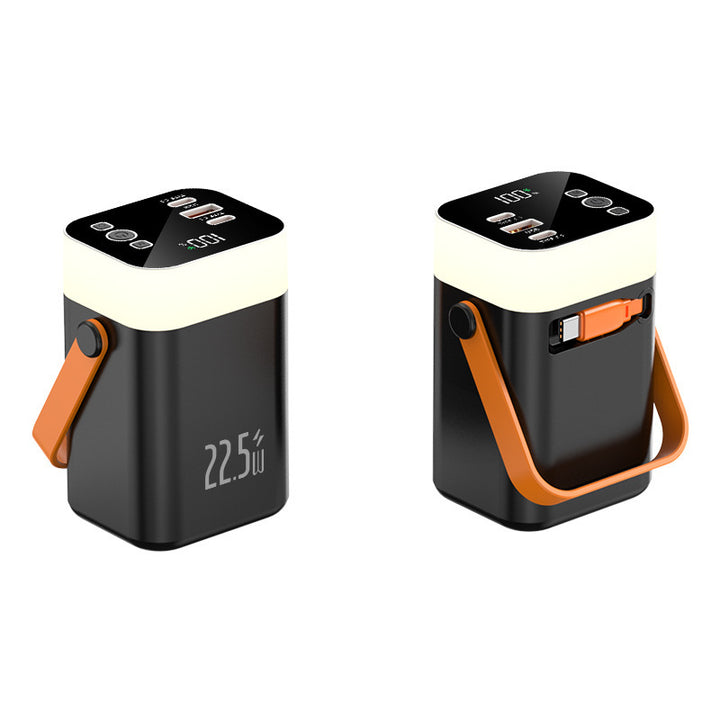 Praktische Powerbank mit Tragegriff und mehreren Anschlüssen Skanto
