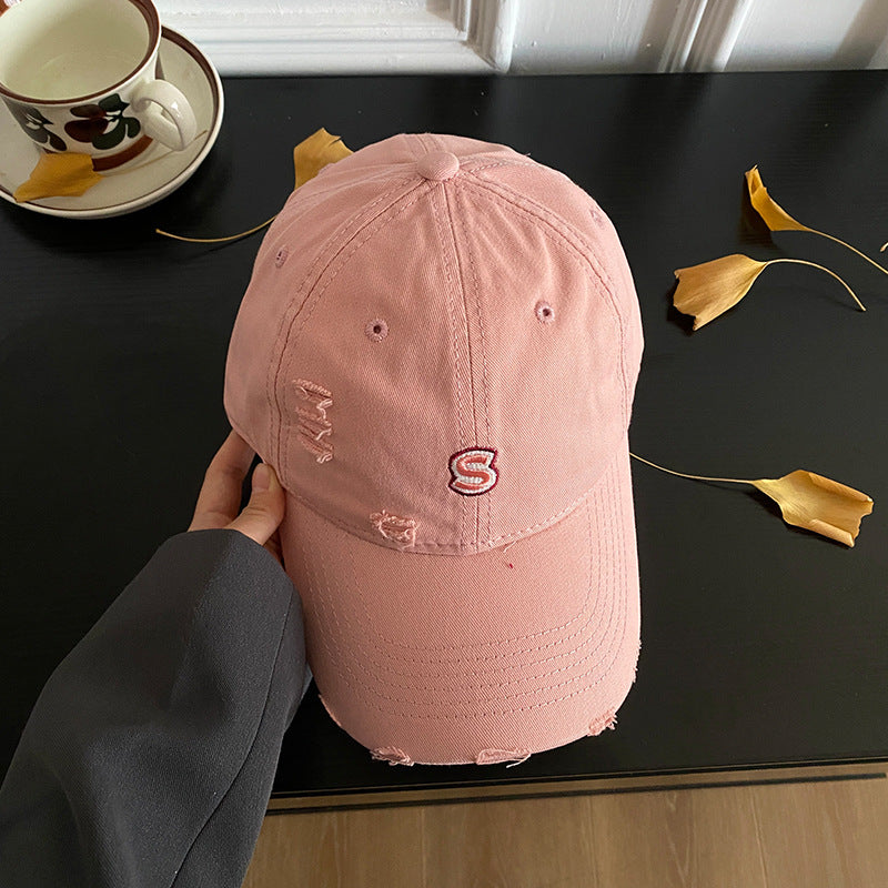 Unisex Distressed Bestickte Baseballkappe Skanto