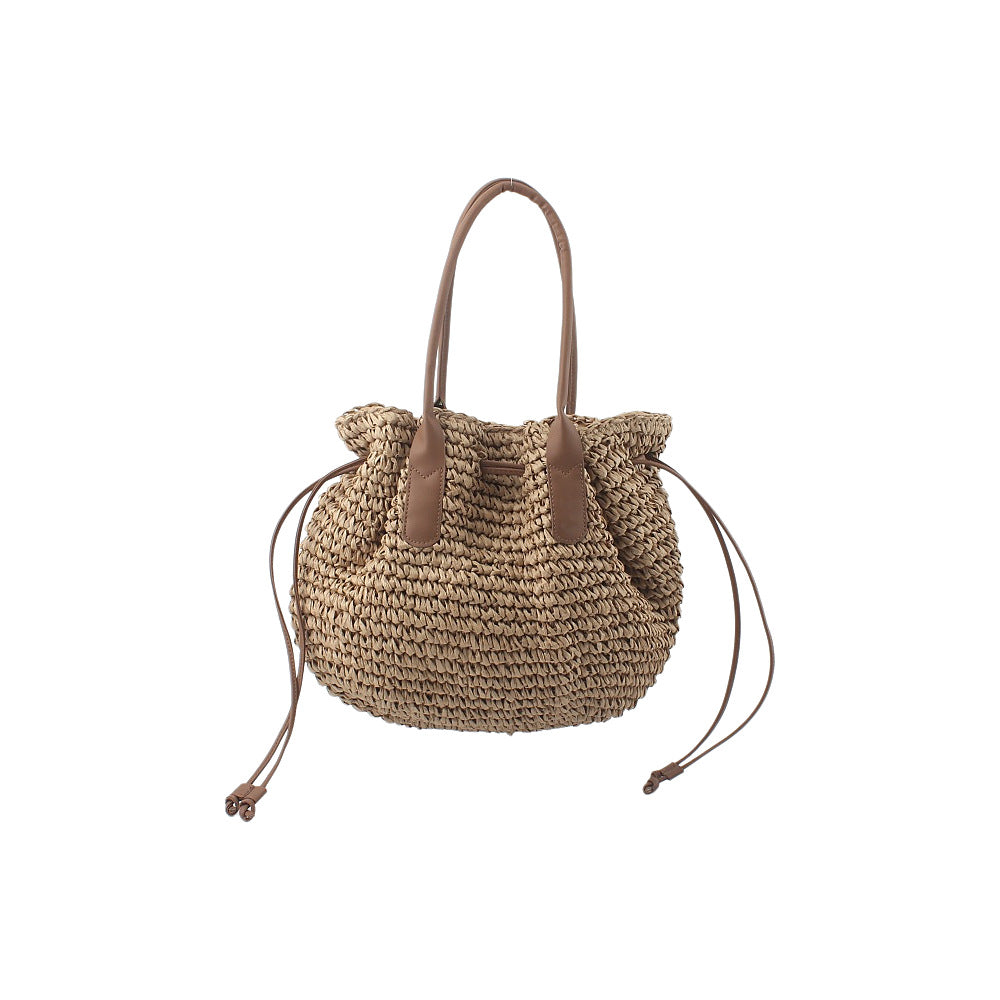 Trendige Rucksacktasche aus geflochtenem Naturmaterial Skanto
