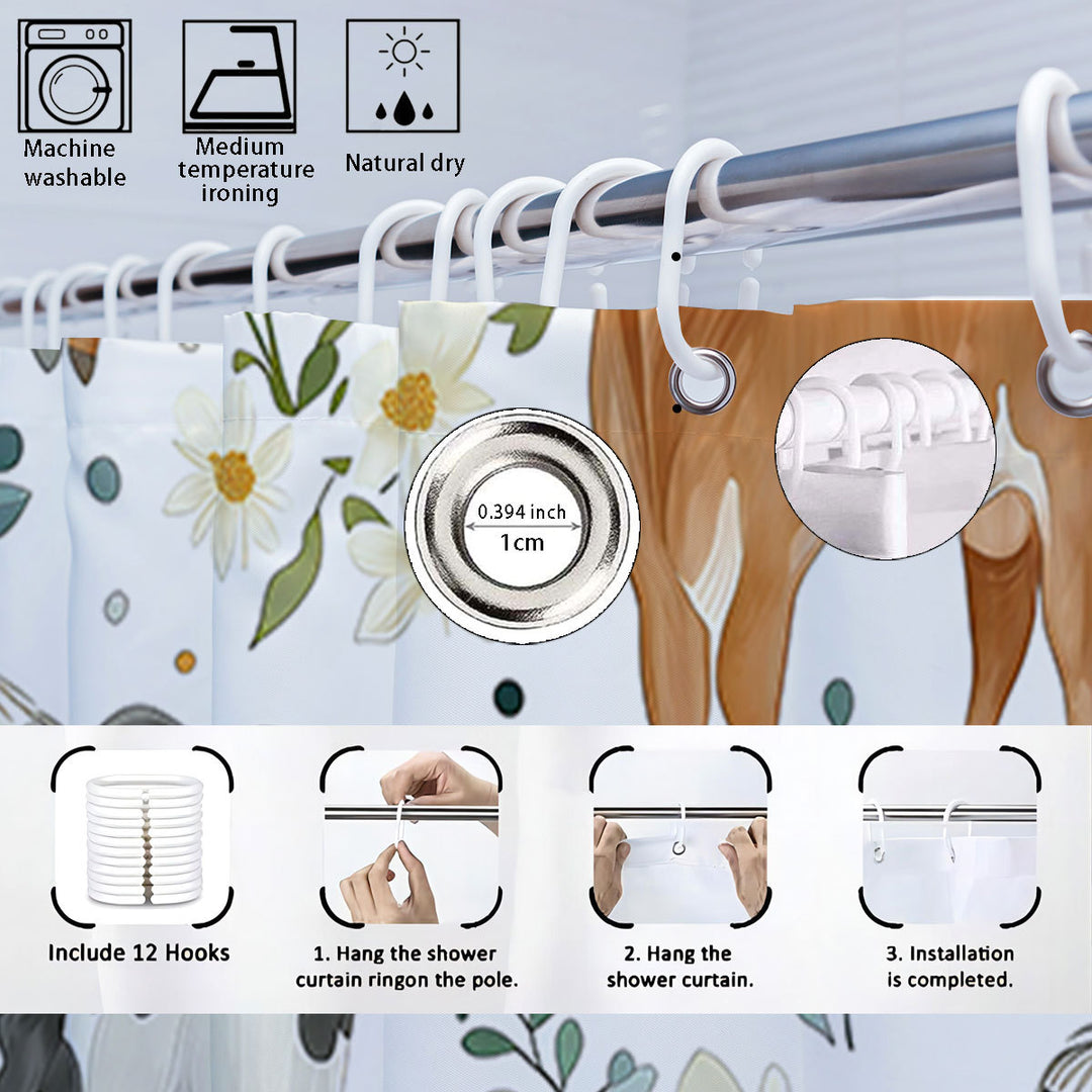 Badezimmer-Deko-Set im Zeichentrick-Schaf-Design Skanto