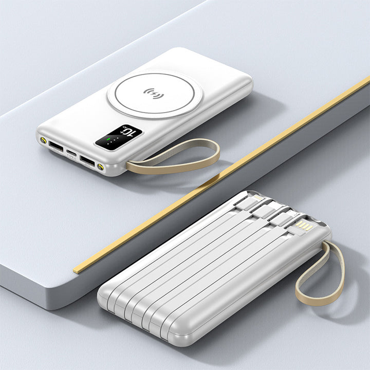 Kabellose Powerbank mit integrierter Ladestation Skanto