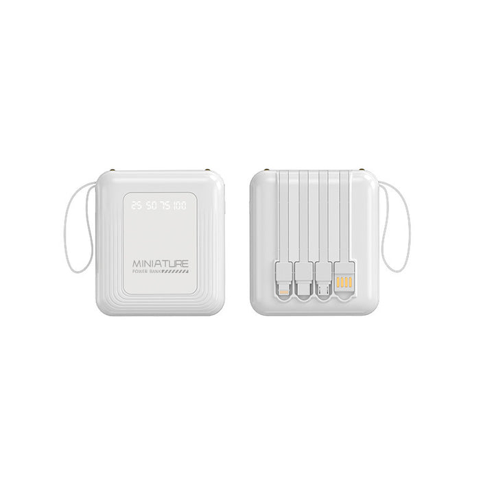 Kompakte Powerbank mit integriertem Kabel und digitaler Ladeanzeige Skanto