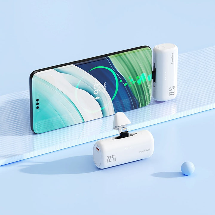 Kompakte Powerbank mit integriertem Ladeadapter Skanto