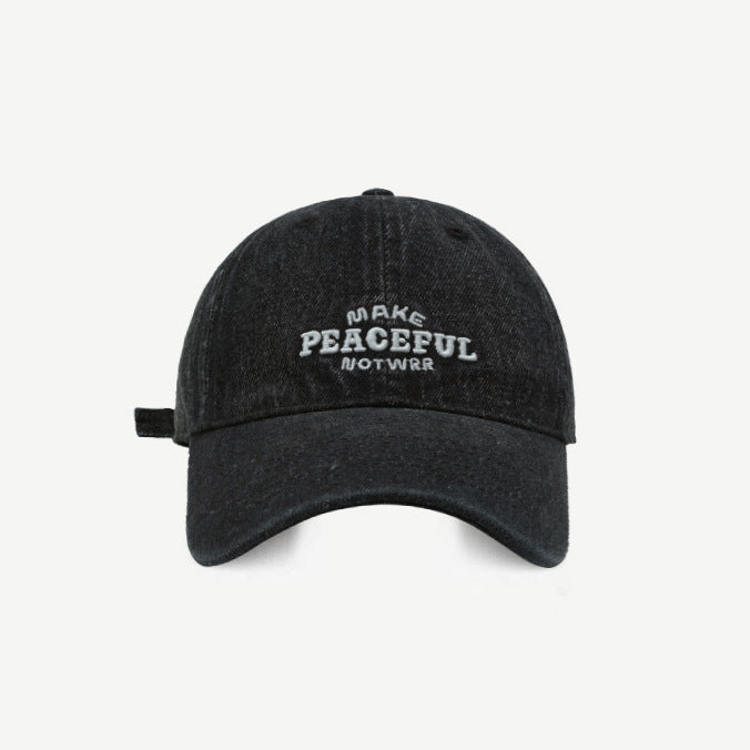 Damen Denim-Cap im Used-Look, bestickt, Skanto
