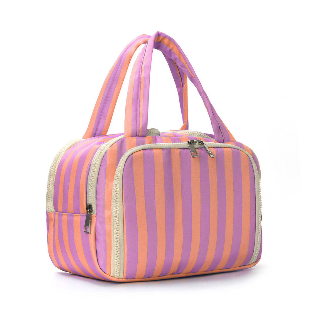 Kosmetiktasche mit stilvollem Streifenmuster Skanto