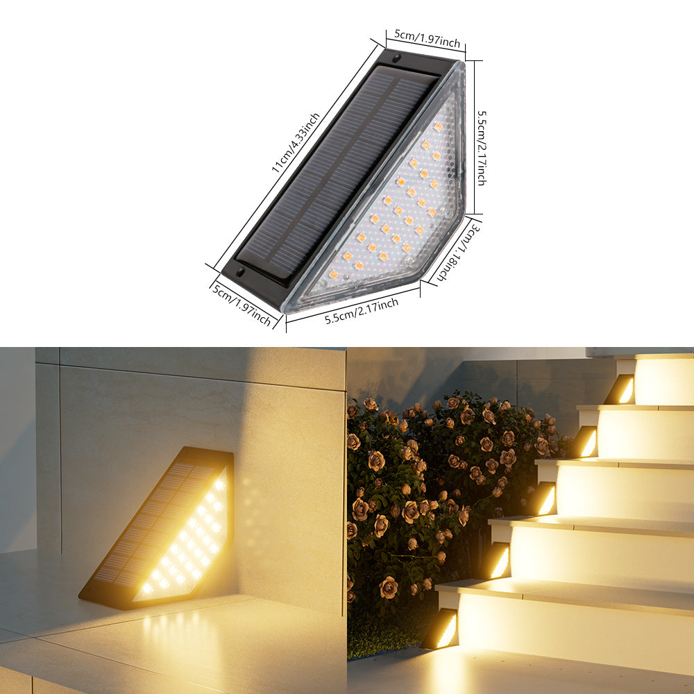 Dreieckige solarbetriebene LED-Stufenleuchte Skanto