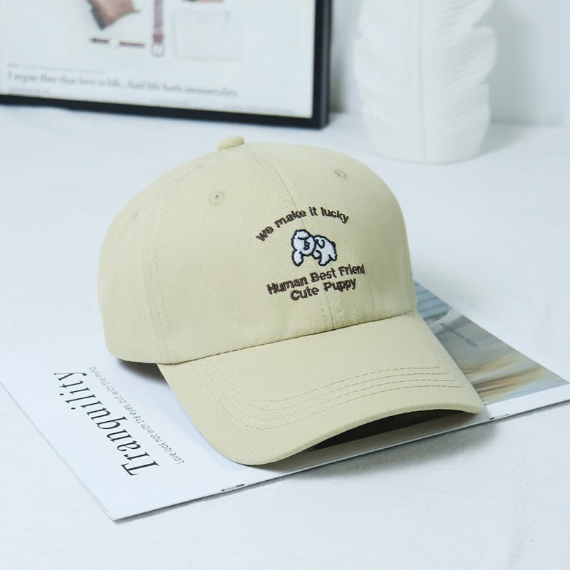 Damen-Baseballkappe mit Welpenmotiv und Stickerei Skanto
