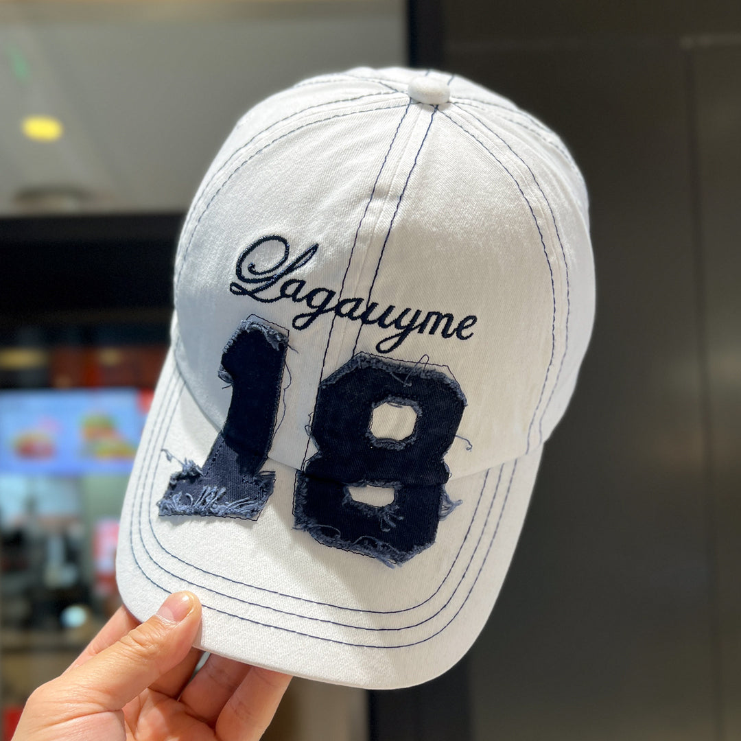 Herren Distressed Bestickte Baseballkappe Skanto