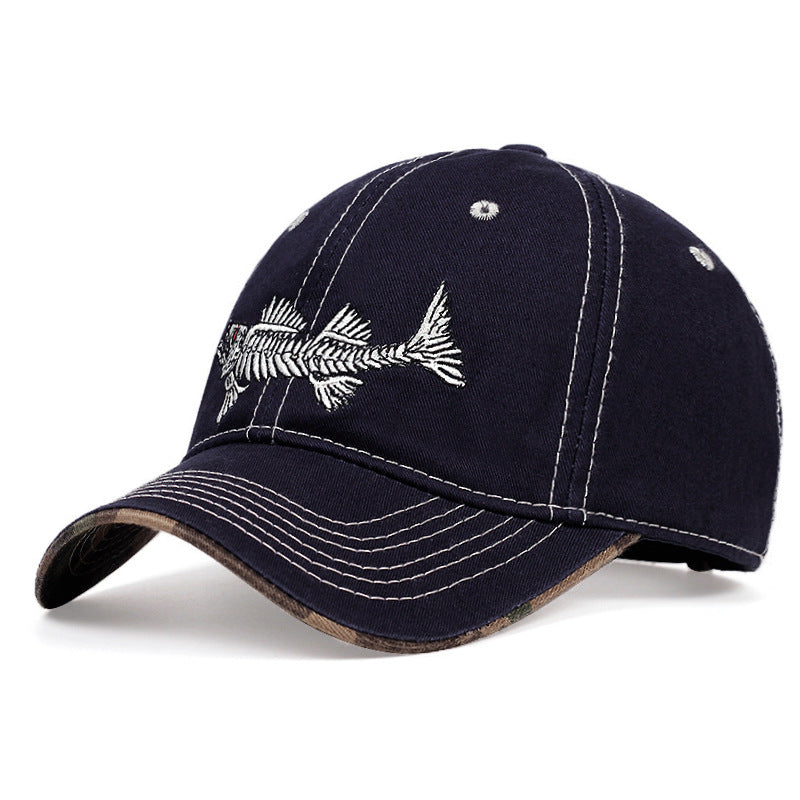 Herren Bestickte Baseballkappe mit Angelmotiv Skanto