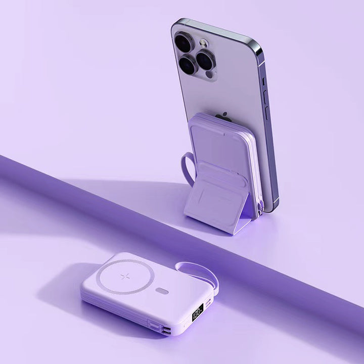 Tragbare Powerbank mit Magnethalterung und Schnellladefunktion Skanto
