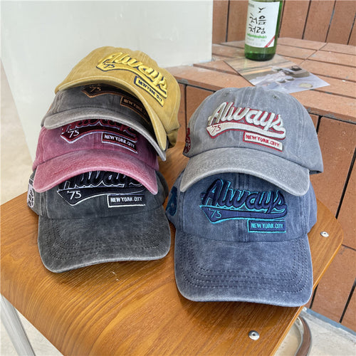 Vintage-inspirierte Distressed Baumwoll-Baseballkappe für Herren Skanto
