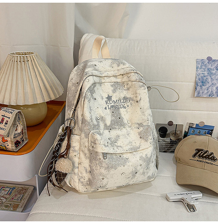 Schulrucksack mit künstlerischem Sternzeichen-Design