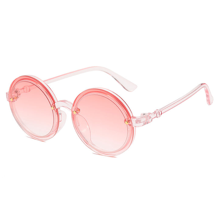 Runde Damen-Sonnenbrille mit transparentem Rahmen Skanto