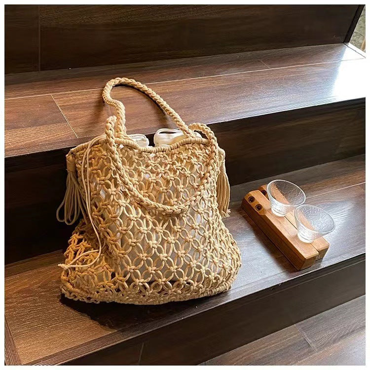 Handgeknüpfte Strandtasche mit verspieltem Design Skanto