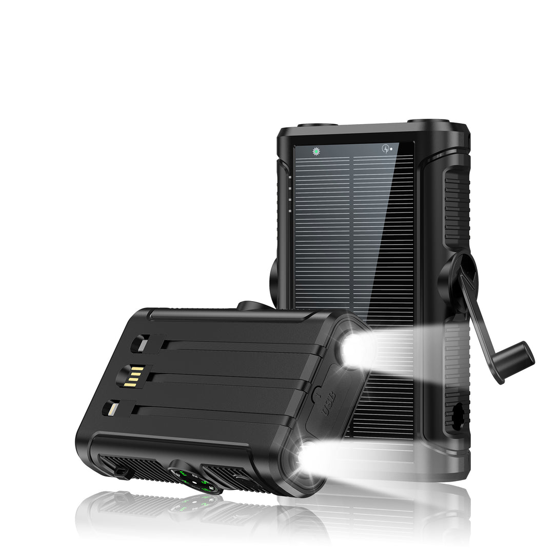 Skanto Multifunktionale Solar-Powerbank mit Handkurbel Skanto