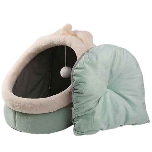 Gemütliches Katzenhöhlen-Hundebett