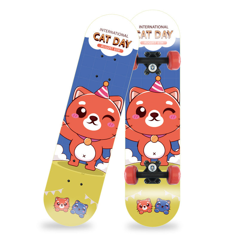 Cartoon-inspiriertes Mini-Skateboard Skanto
