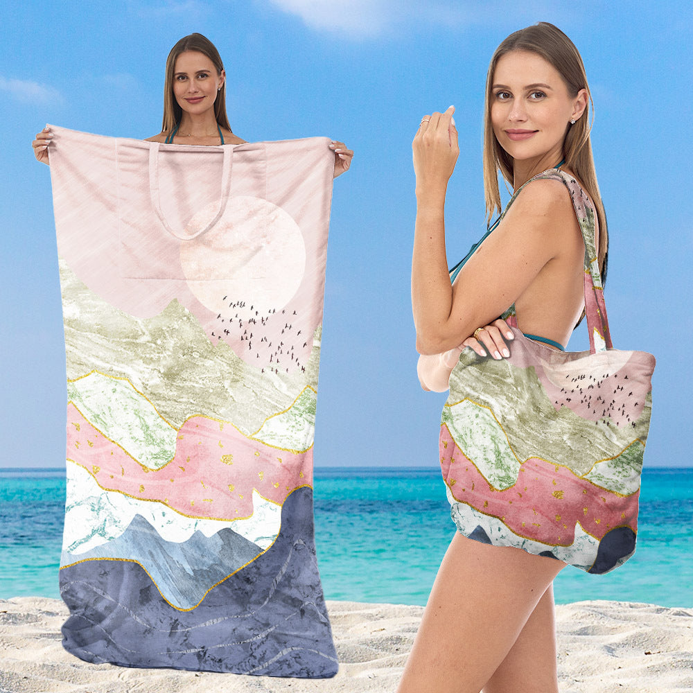 Strandtuch mit elegantem Blumenmuster Skanto