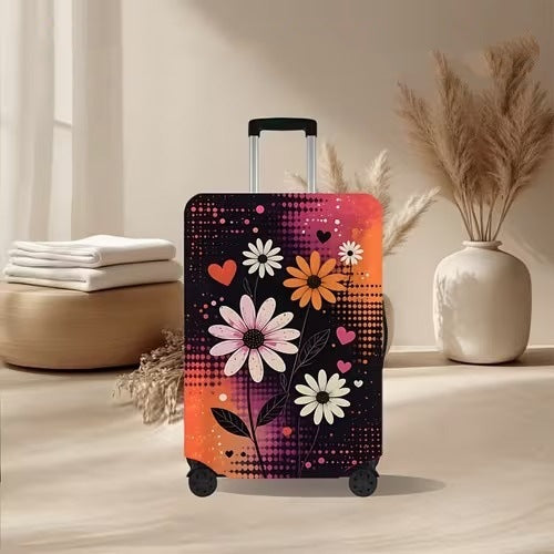 Unisex nicht-elastische Kofferhülle mit vulkanischem Lavamarmor-Design, elastischer Schutzhülle für Trolley Skanto