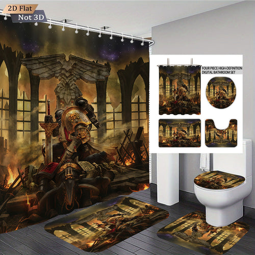Digitales Badezimmer-Deko-Set Skanto mit Fantasy-Thema